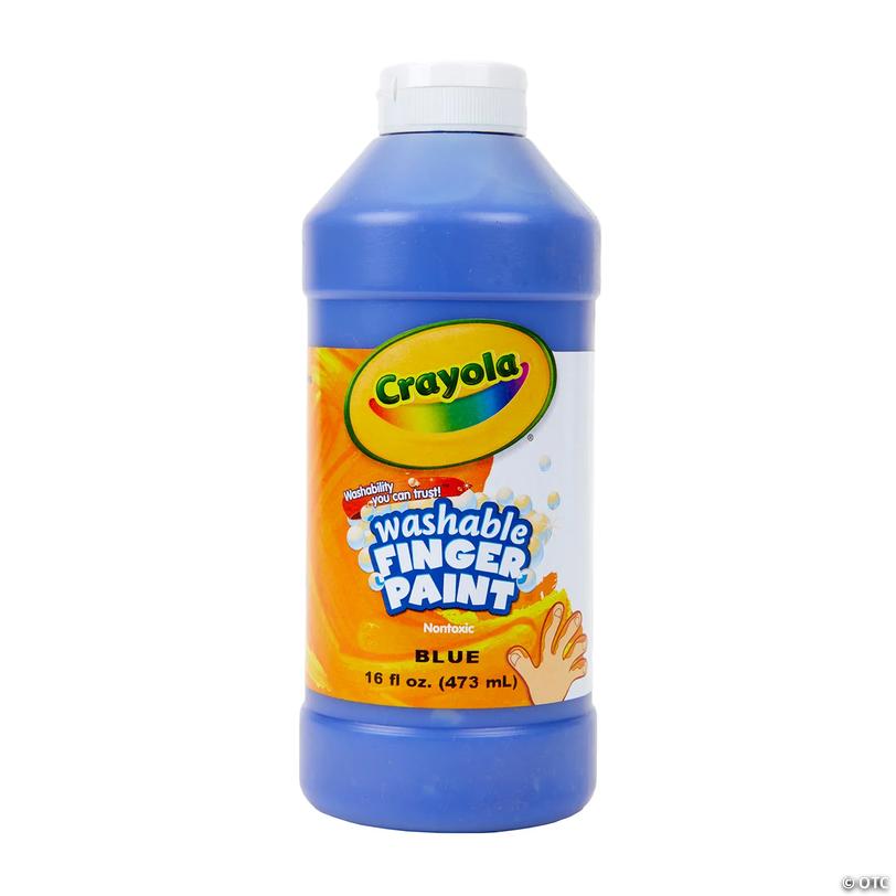 Crayola Washable Finger Paint, Blue, 16 oz Image