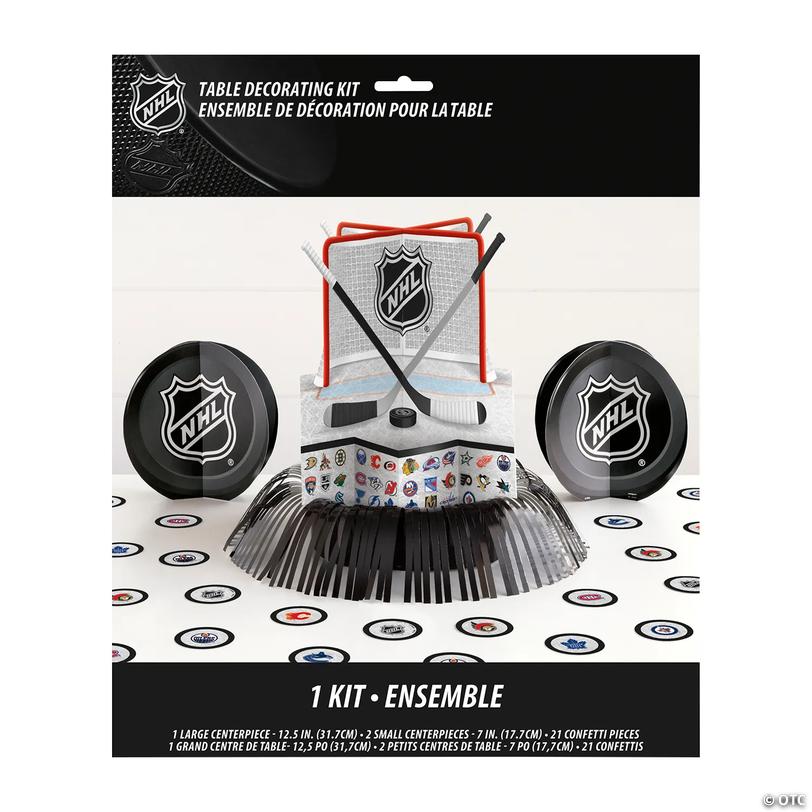 NHL Party Team Logos Cardstock Table Decorating Kit - 24 Pc. Image