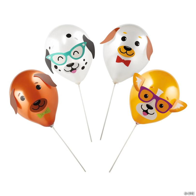 Dog Party Latex Balloon Kit - 8 Pc. Image