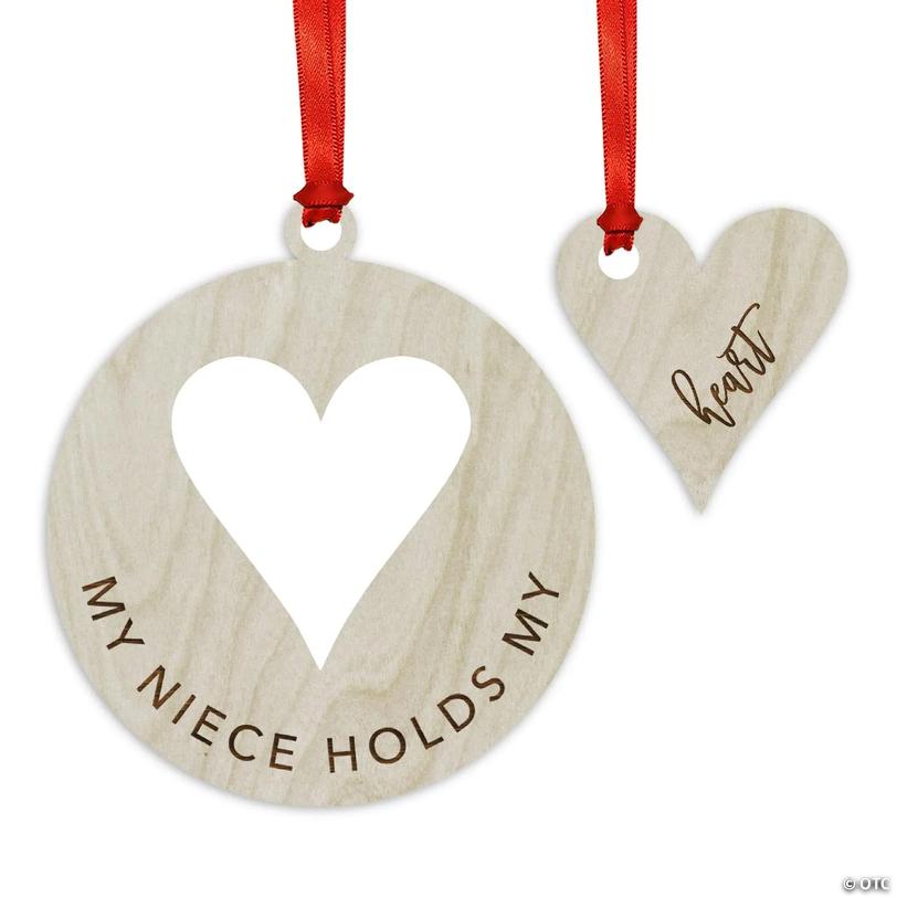 Wood Ornament My Niece Holds My Heart | Oriental Trading