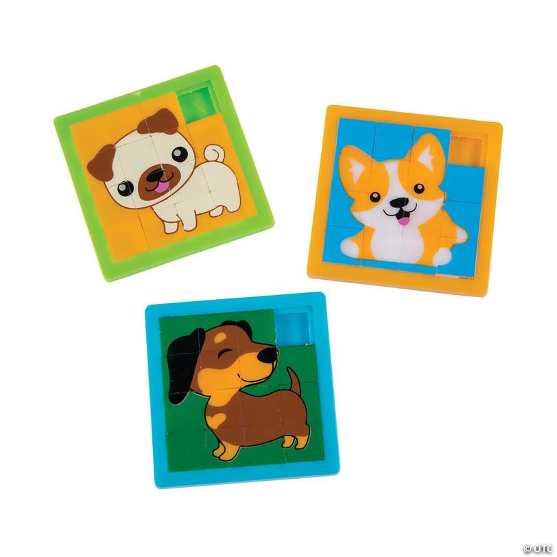 Mini Cute Dog Slide Puzzles - 12 Pc. Image