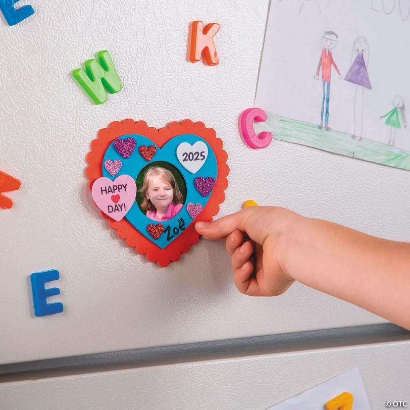 Valentine Picture Frame Magnet Craft KIt - Makes 12 Image