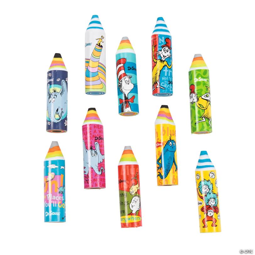 Dr. Seuss&amp;#8482; Crayon Erasers - 24 Pc. Image