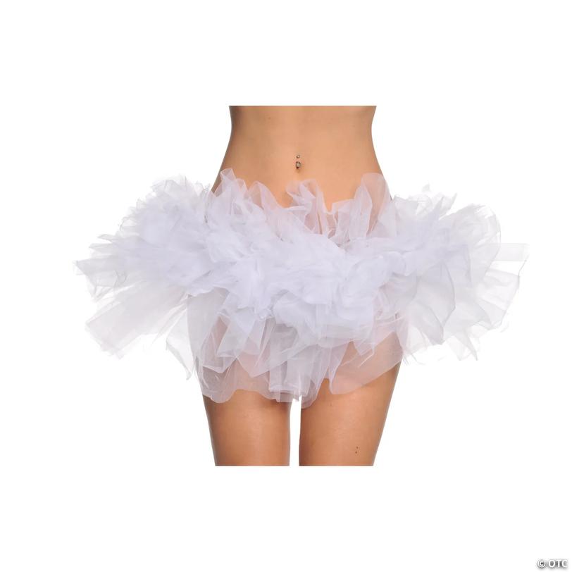 Women's White Tulle Tutu - One Size Image