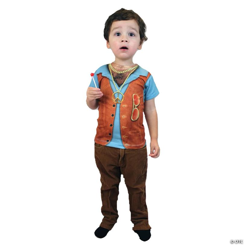 Boy's Hairy Chest Hippie Costume Image
