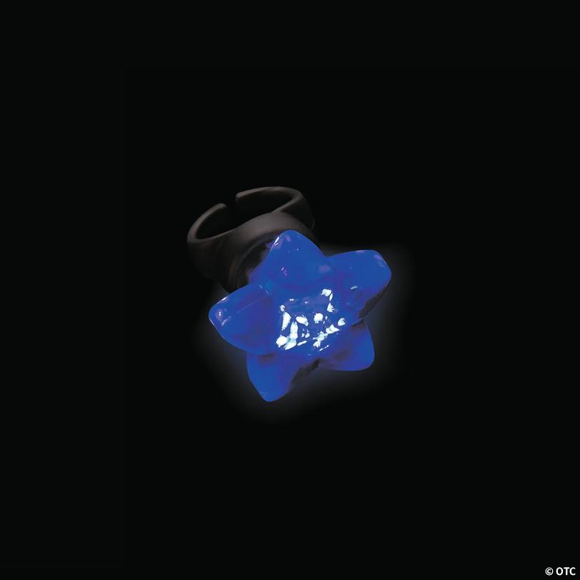 Blue Patriotic Star Flashing Ring Image