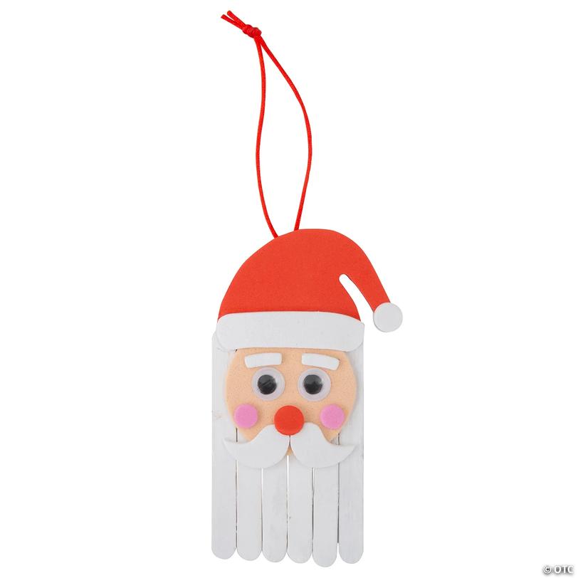 Santa Craft Stick Ornament Craft Kit - Makes 12 Image