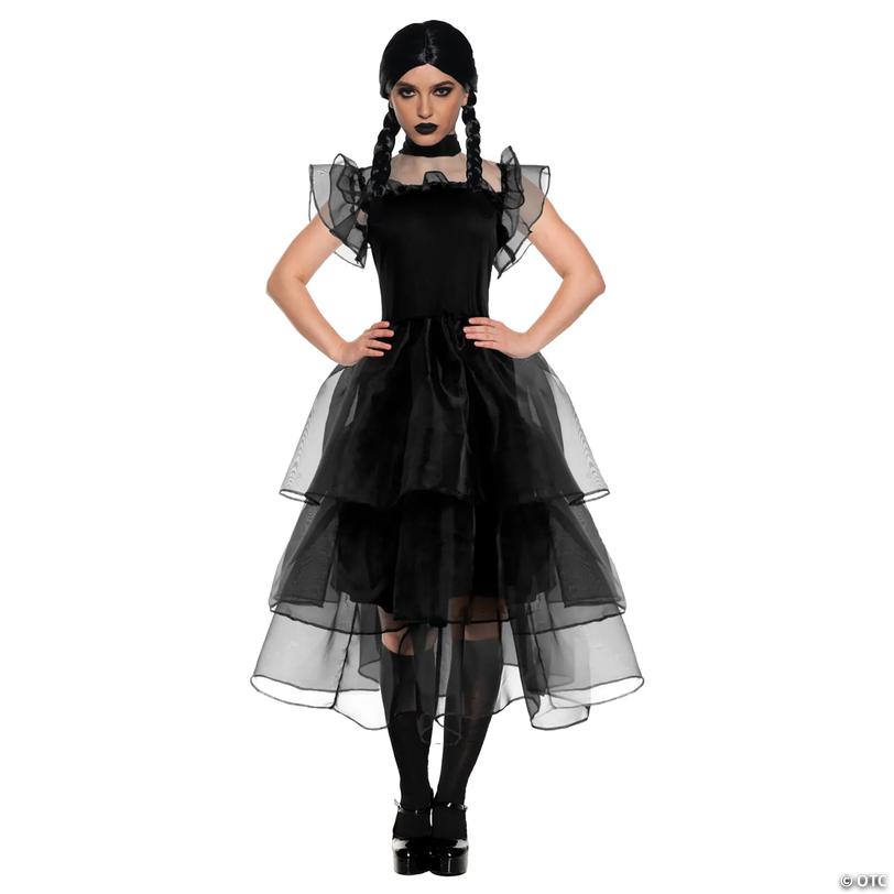 Women's Gothic Prom Dress Costume - Large Image
