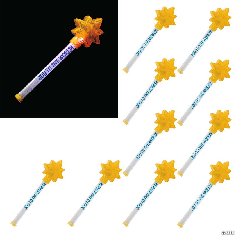 Flashing Star Religious Light Sticks - 10 pc Image
