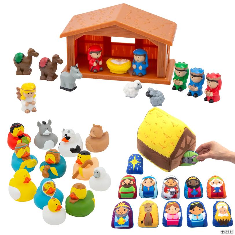 Christmas Nativity Character Religious Toy &amp; Playset Assortment - 36 pc Image