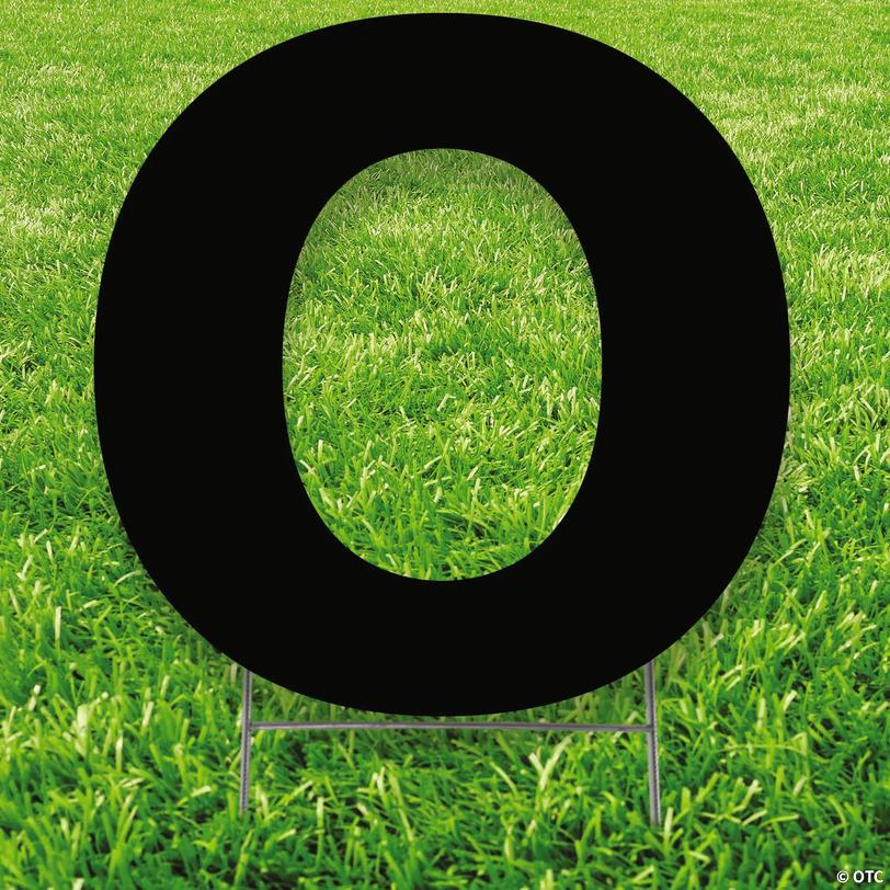 20" x 20" Black Letter O Yard Sign Image