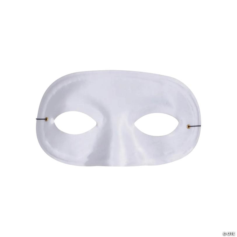 White Domino Half Mask Image