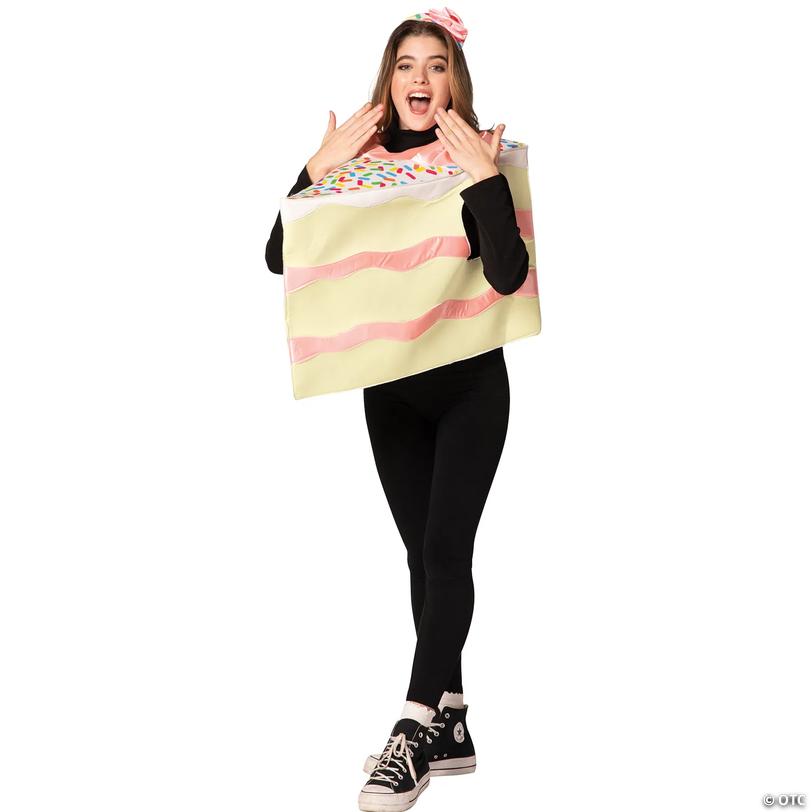 Adults Slice of Pink Cake Costume Image