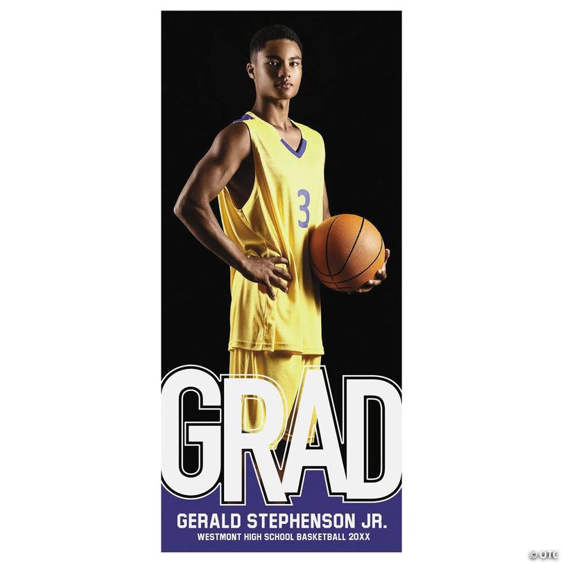 Custom Photo Graduation Sports Vertical Banner Image