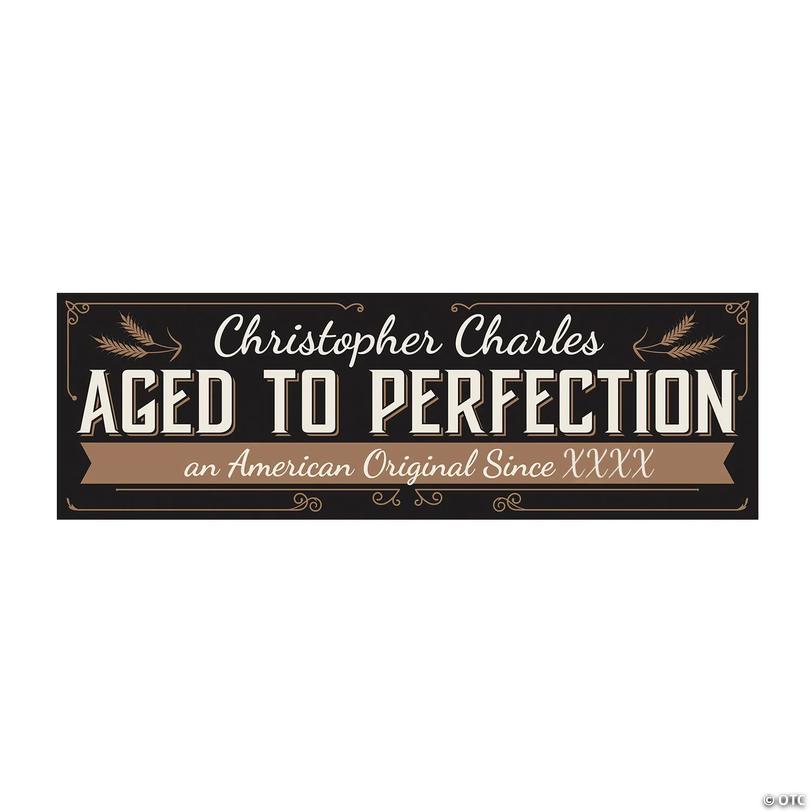 Personalized Aged to Perfection Birthday Banners Image