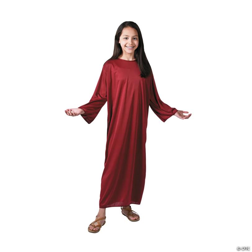 Kids Maroon Nativity Gown - Large/Extra Large 10-14 Image