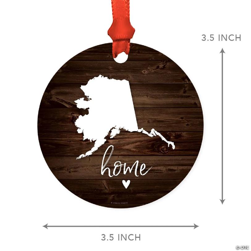 MDF Ornament Alaska Home Dark Wood | Oriental Trading