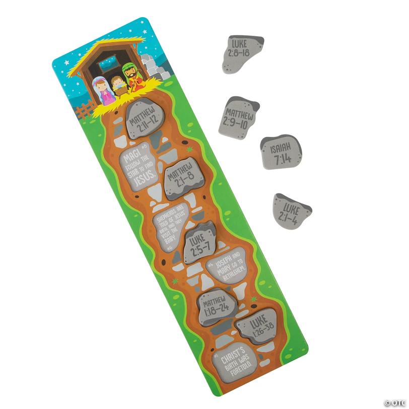 Religious Nativity Token Laminated Chipboard Sequencing Game Image