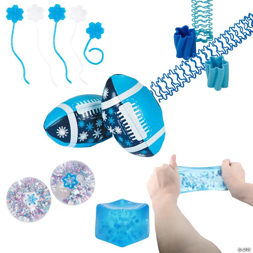 Bulk Winter Snowflake Toy Assortment - 108 pc Image