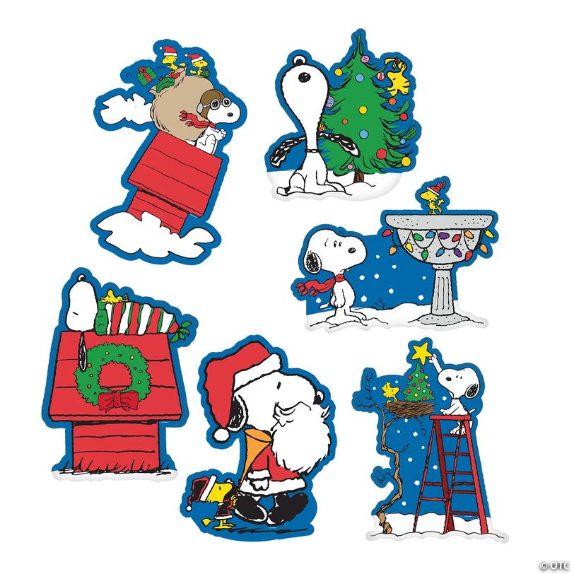 Peanuts<sup>&amp;#174;</sup> Snoopy &amp; Woodstock Christmas Wall Cutouts - 6 pc Image