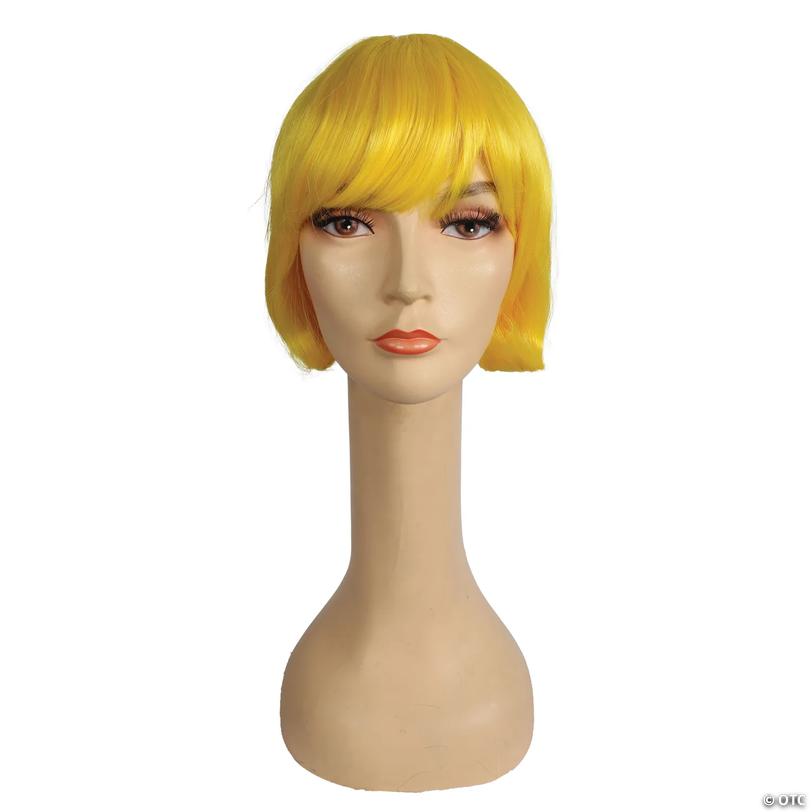 Adults Straight Chin-Length with Bangs China Doll Wig - Yellow Kaf 2 Image