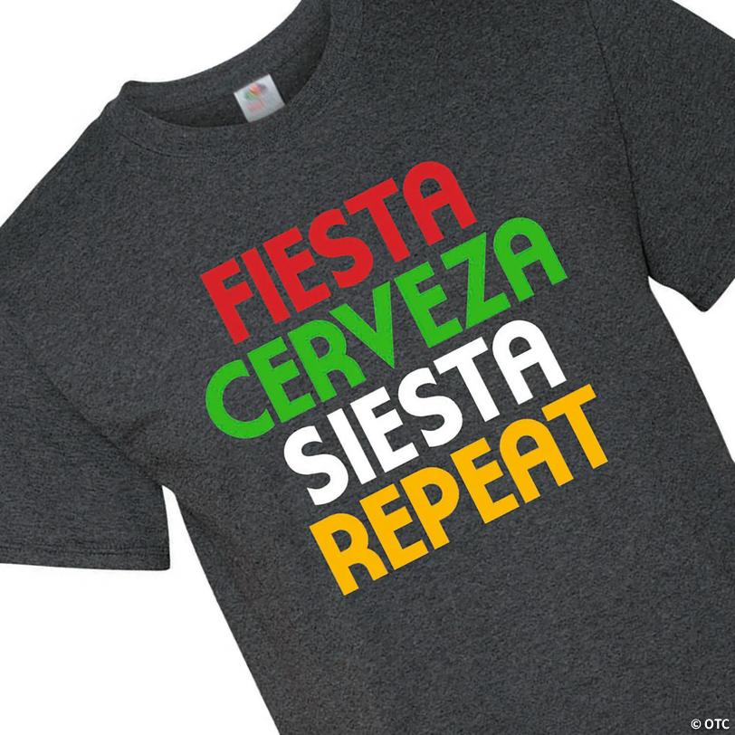 Fiesta Cerveza Siesta Adults T-Shirt - Large Image