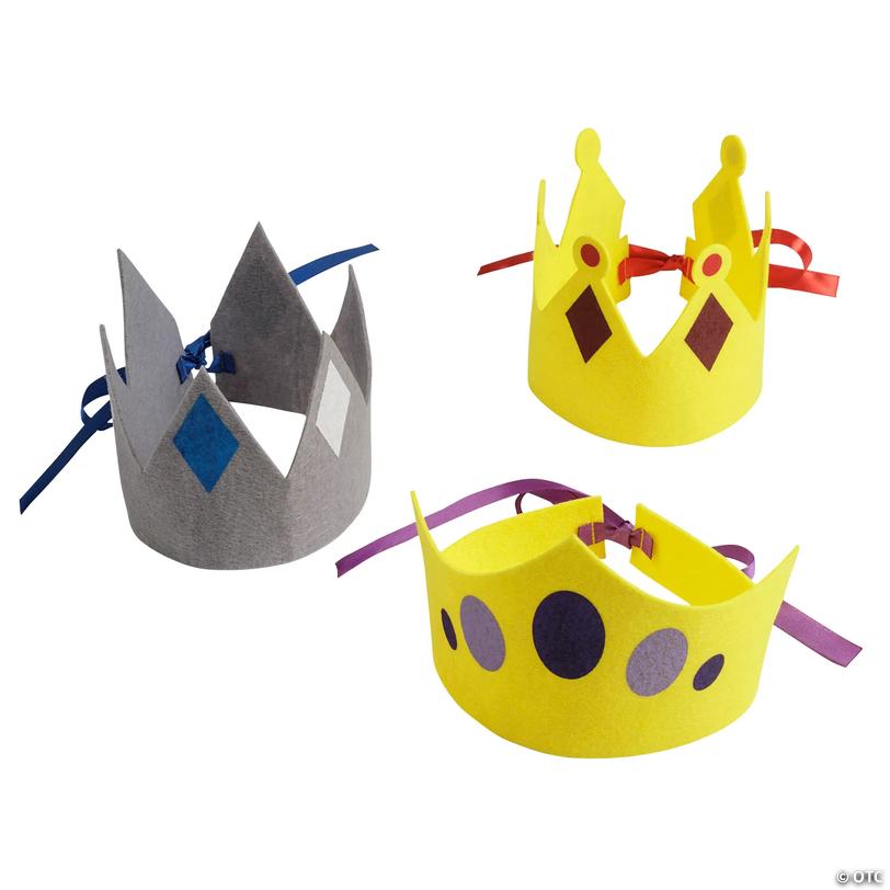 Nativity Wise Men Tie-On Felt Crowns - 12 pc Image