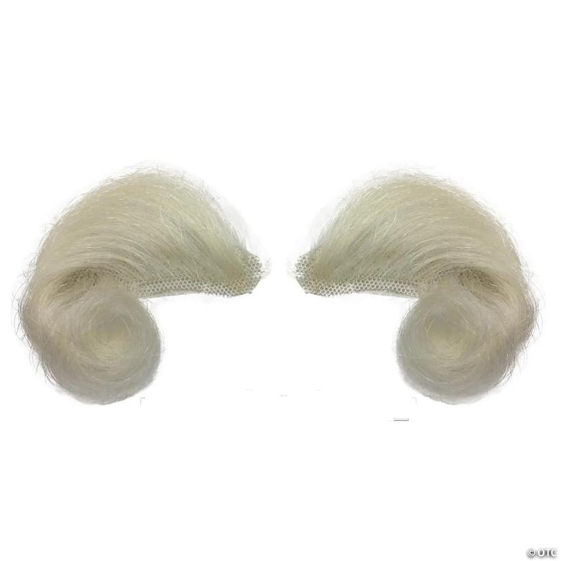 White Curled Yak Hair Santa Eyebrows Image