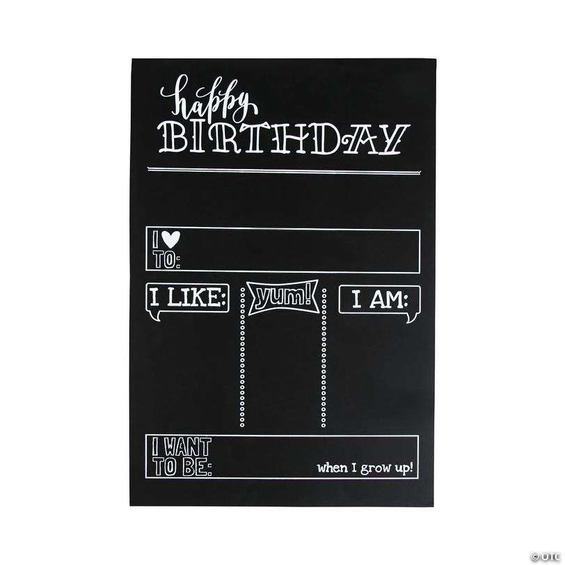 Birthday Milestone Chalkboard Sign Image