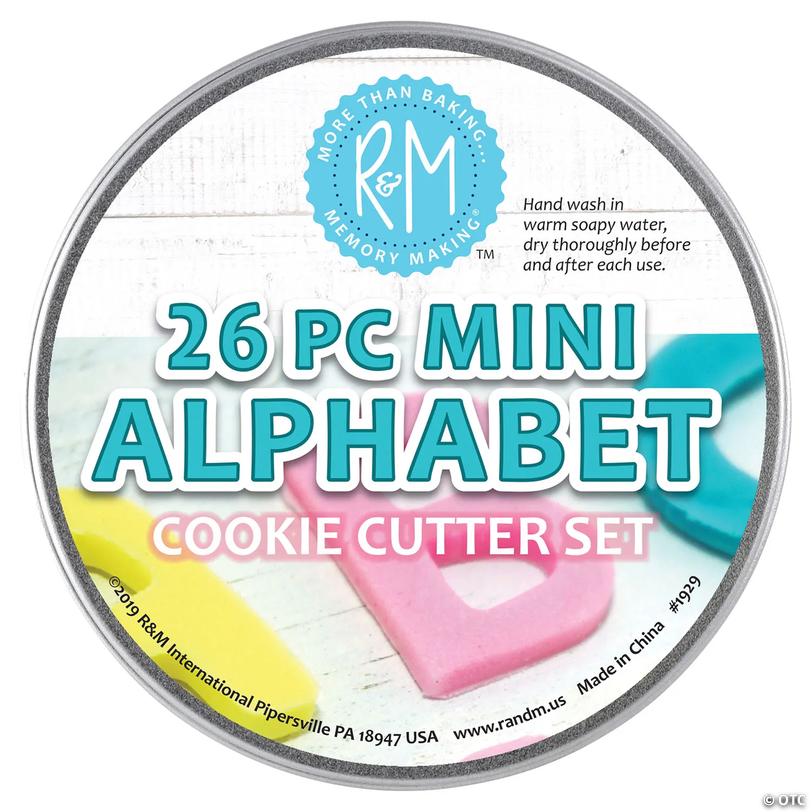 R&M International Mini Alphabet Cookie Cutter Set | Oriental Trading