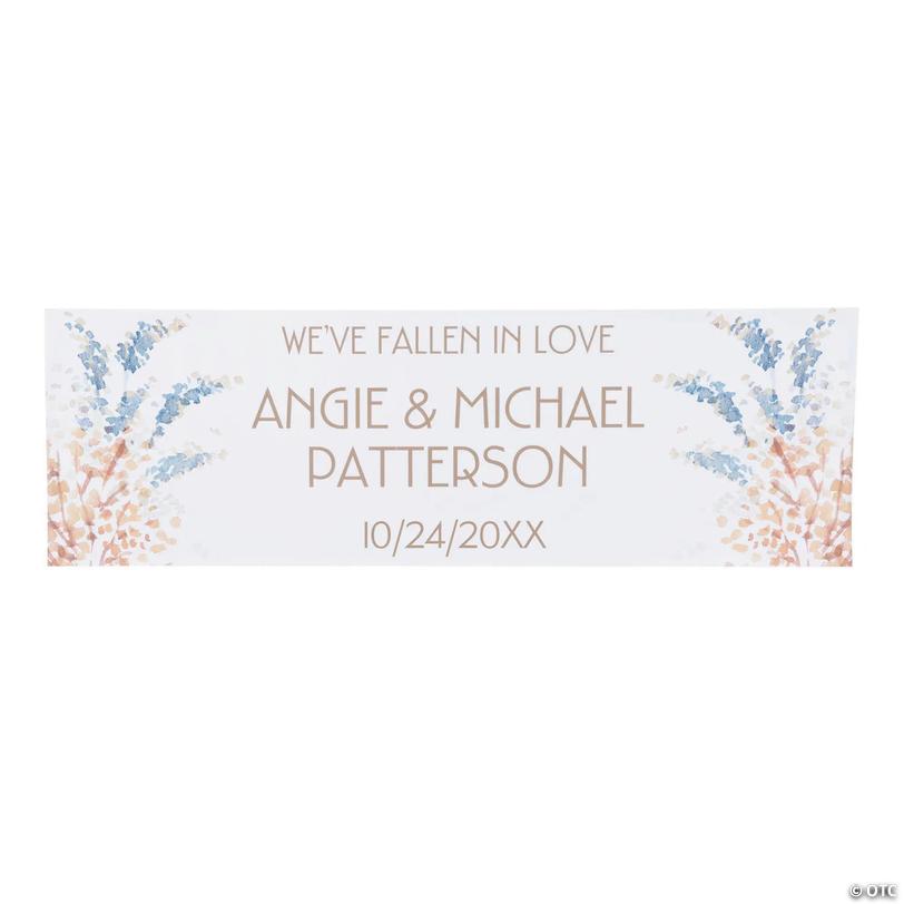 52" x 17" Sweet Fall Wedding Custom Banner - Small Image
