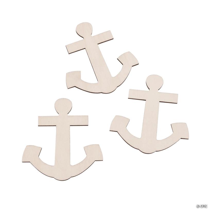 DIY Unfinished Wood Anchor Shapes - Makes 12 Image
