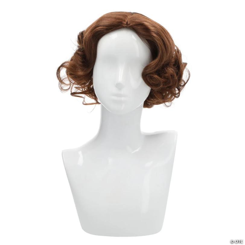 Women's Discount Curled Short Hair Fluff Wig - Medium Brown Red Image