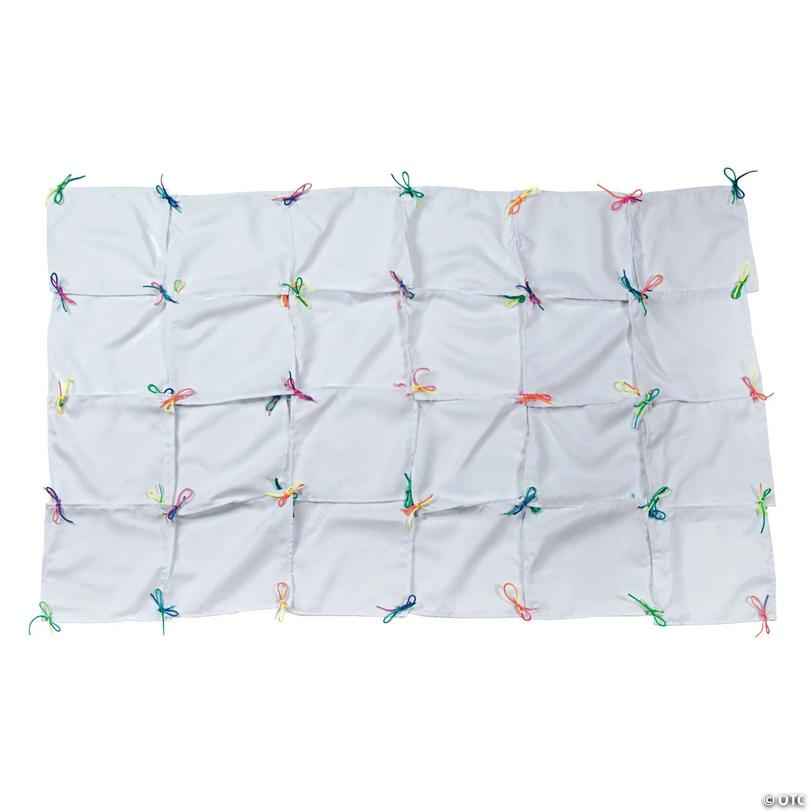 8" DIY White Operation Cooperation Classroom Quilt Squares - Makes 1 Quilt Image
