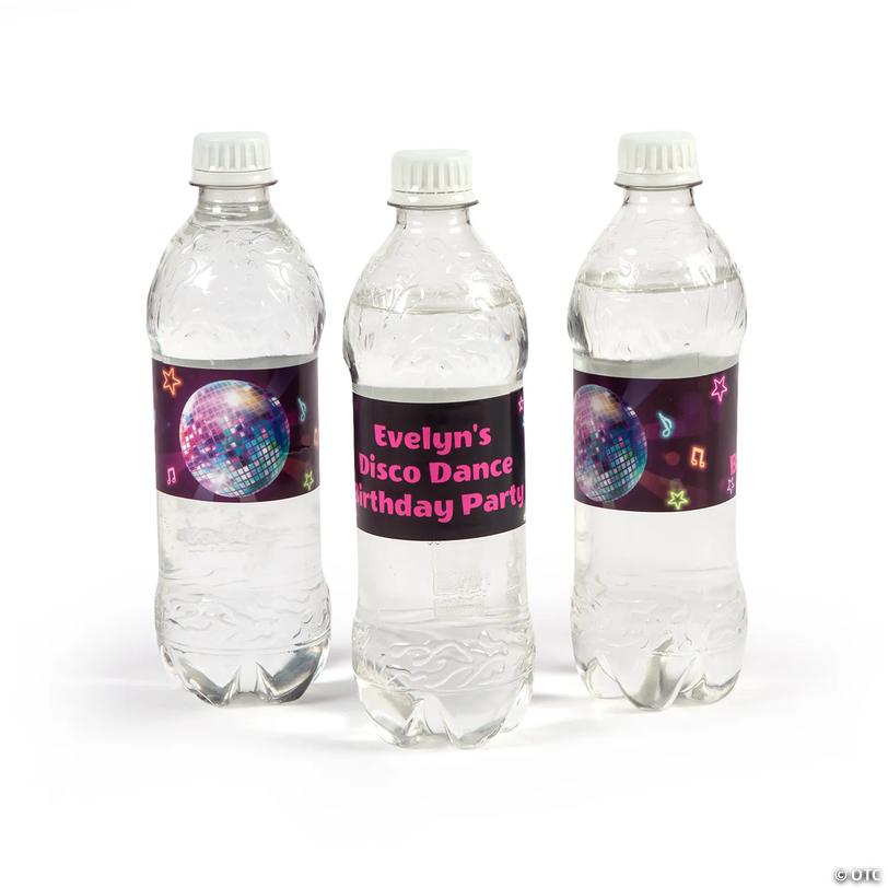 Personalized Retro Vibes Water Bottle Labels - 25 Pc. Image