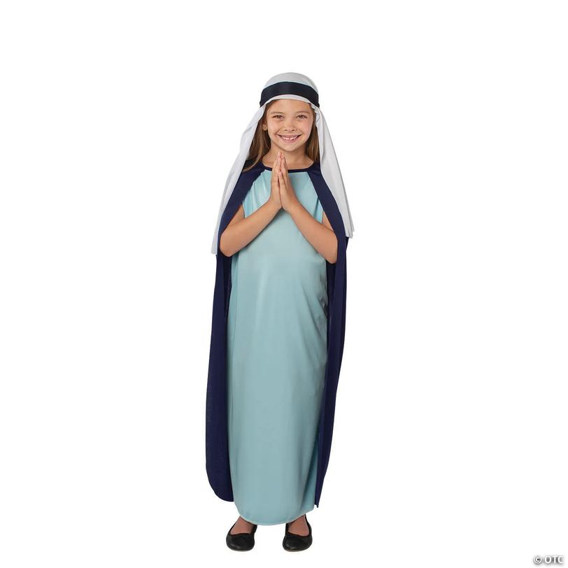 Girl&amp;#8217;s Mary Nativity Costume with Cape Image