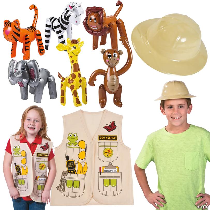 Zookeeper Dress-Up Kit with Animals for 12 Image