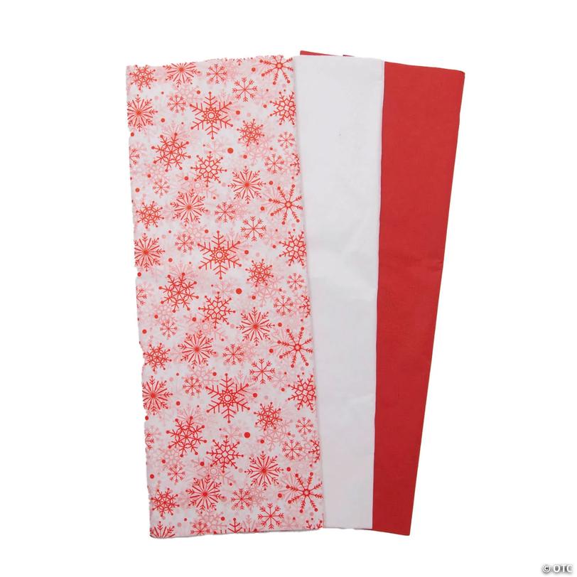 Bulk Snowflake Multicolor Tissue Papper Sheets - 50 pc Image