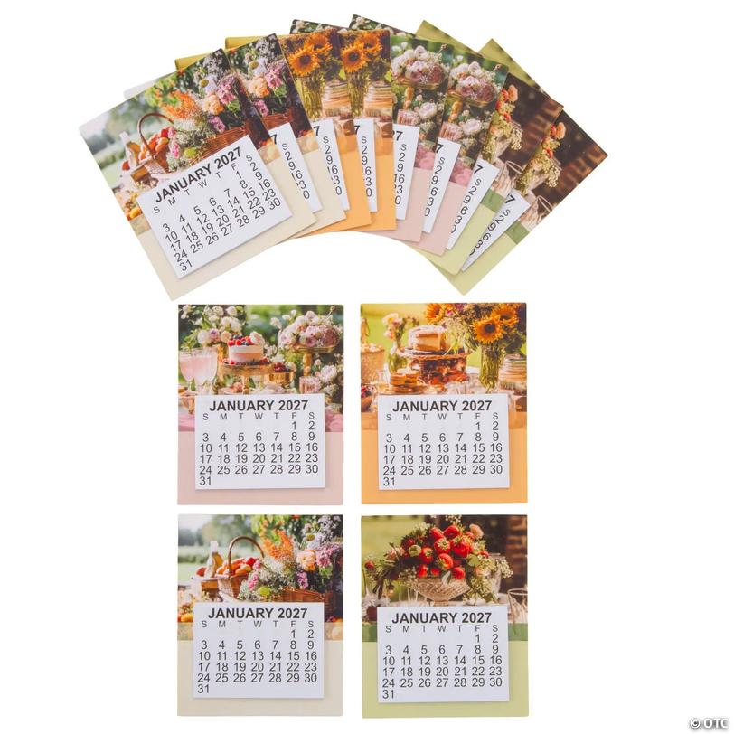 2027 Flower Large Print Calendar Magnets - 12 pc Image