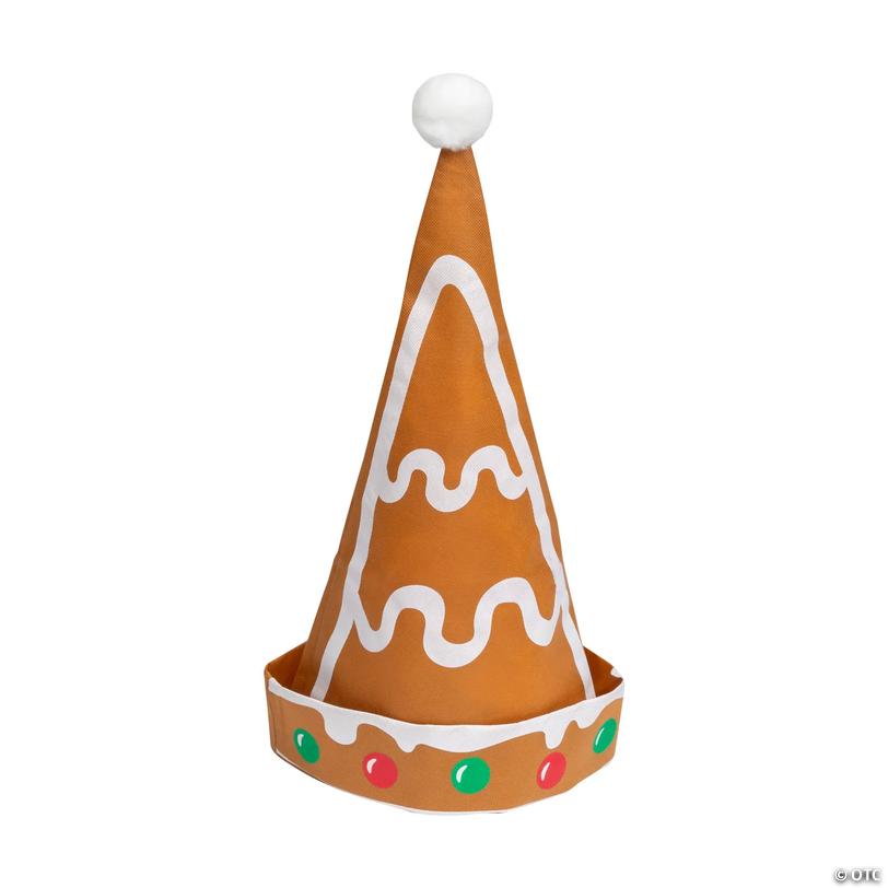 Kids Brown &amp; White Gingerbread Santa Hats - 12 pc Image