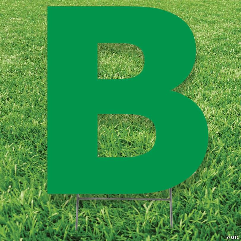 20" x 20" Green Letter B Yard Sign Image