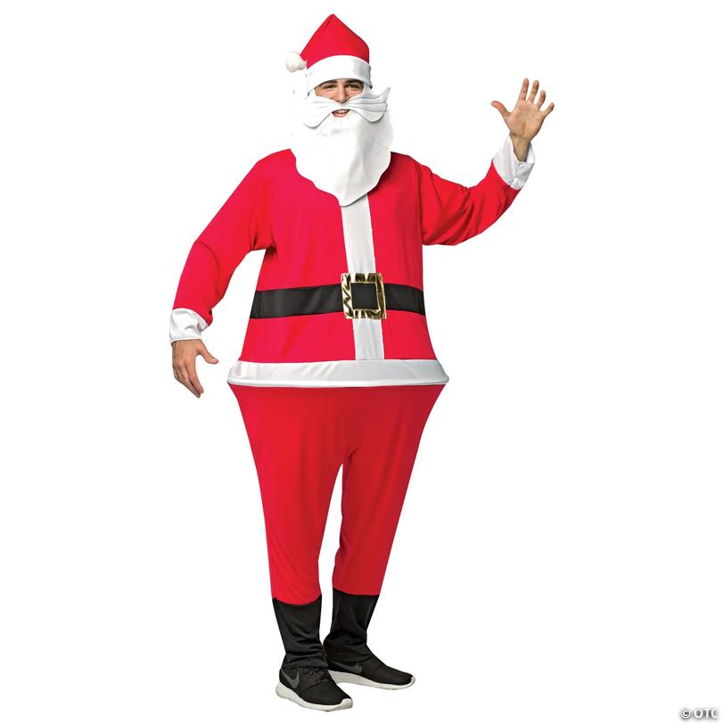 Adults Wire Hoopster Santa Jumpsuit Costume Image