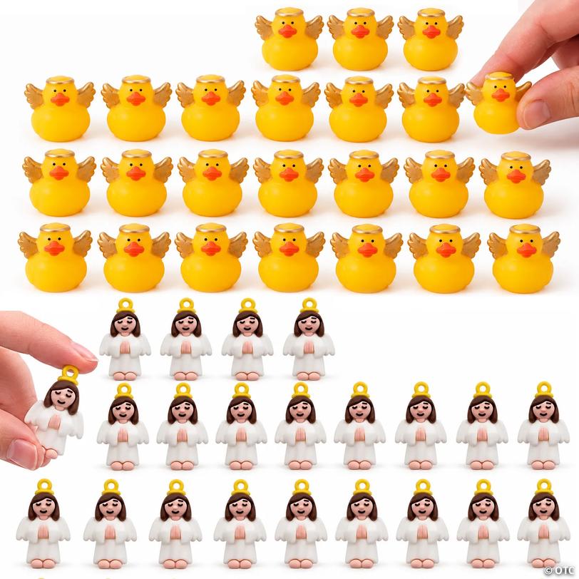 Bulk Angel Character &amp; Rubber Duck Religious Toy Assortment &amp;#8211; 48 pc Image
