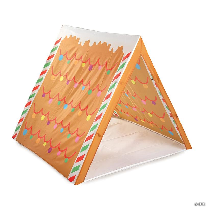 Gingerbread House Brown Christmas Nonwoven Play Tent Image
