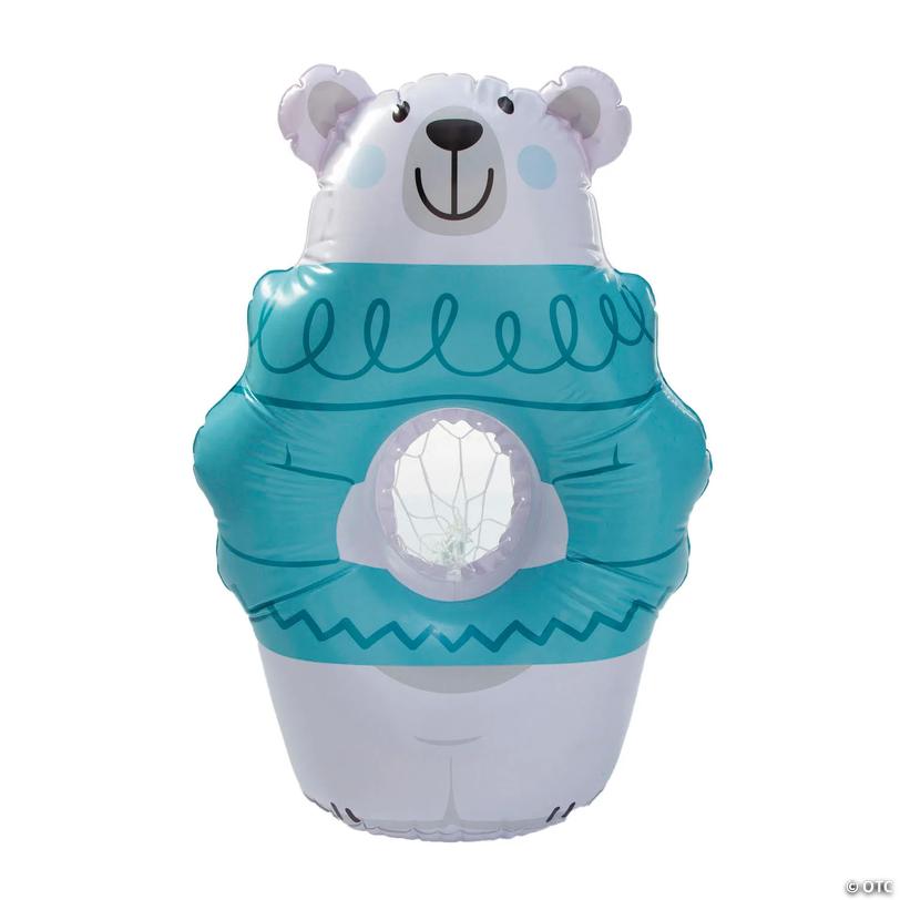 Inflatable Cozy, Merry &amp; Bright Polar Bear Toss Game Image