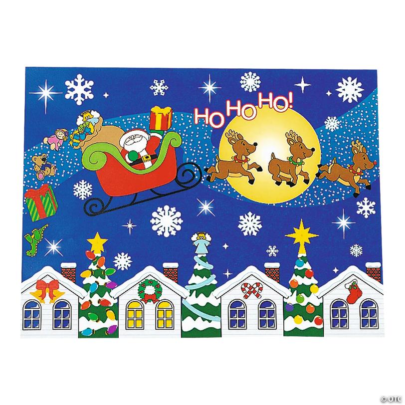 Merry Christmas to All Sticker Scenes - 12 pc Image