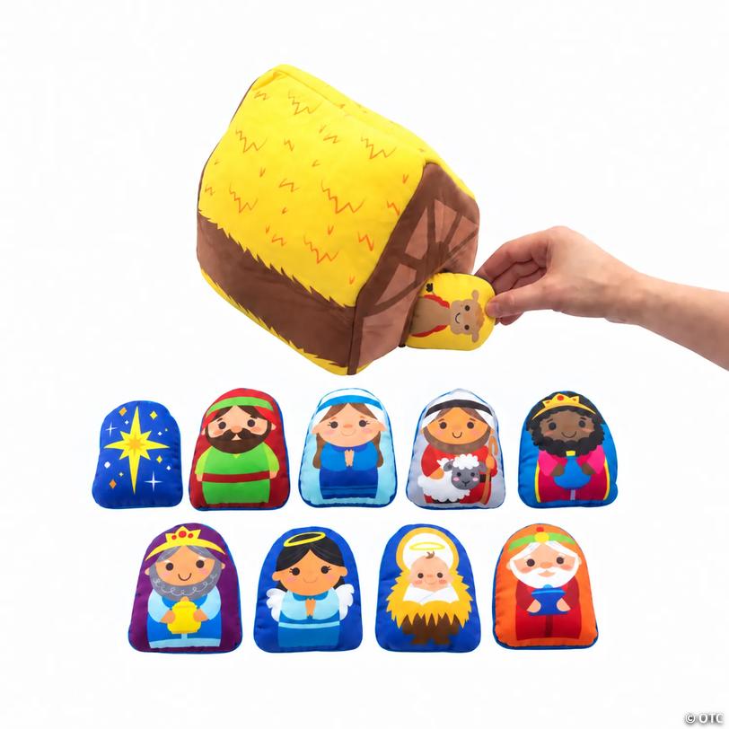 Nativity Stable with Stuffed Peekaboo Figures - 11 pc Image