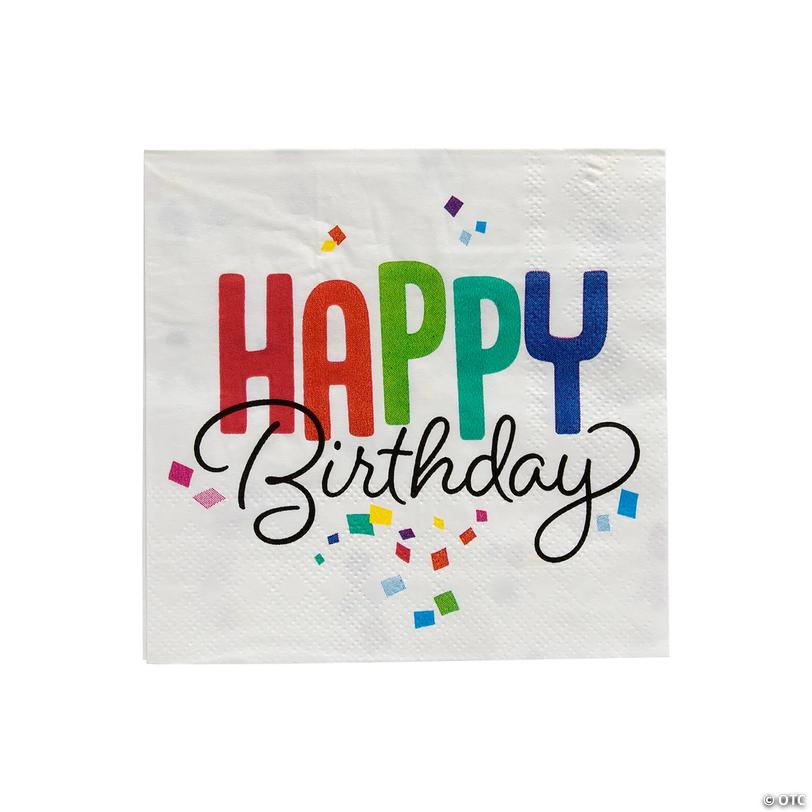 Balloon Birthday Party Beverage Napkins - 16 Pc. Image