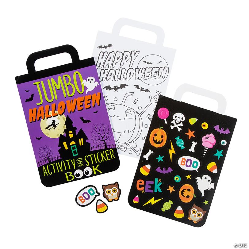 Jumbo Halloween Activity &amp; Sticker Books - 6 Pc. Image