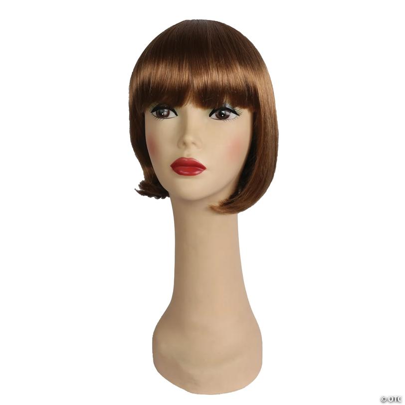 Adults Straight Chin-Length with Bangs China Doll Wig - Strawberry Blonde 27 Image